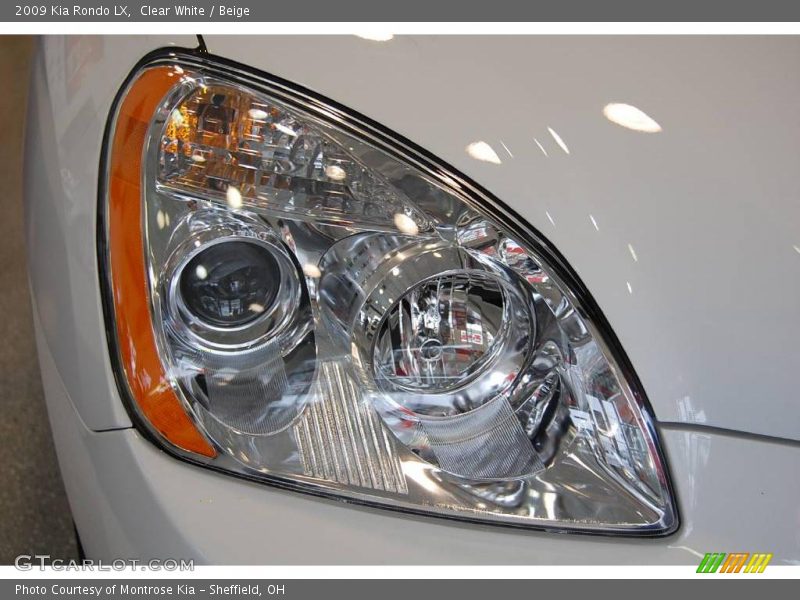 Clear White / Beige 2009 Kia Rondo LX