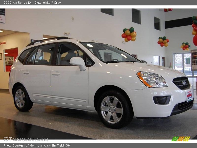 Clear White / Gray 2009 Kia Rondo LX