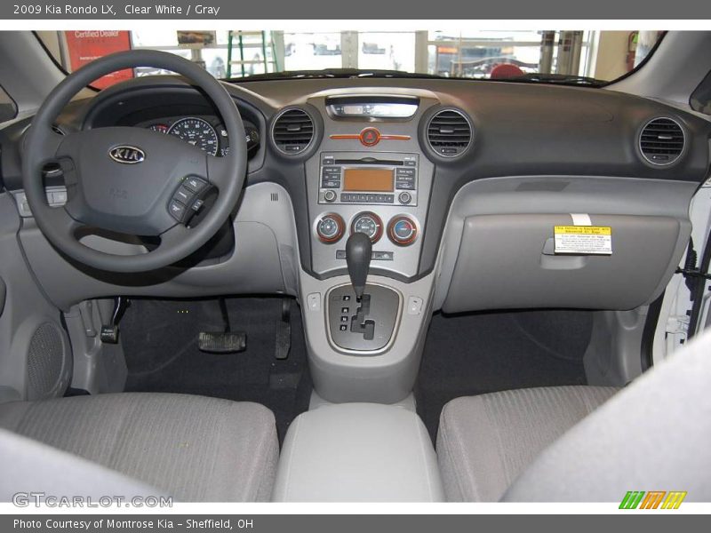 Clear White / Gray 2009 Kia Rondo LX
