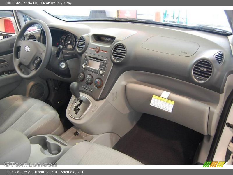 Clear White / Gray 2009 Kia Rondo LX