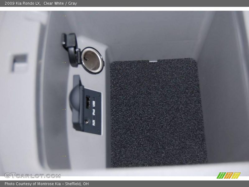 Clear White / Gray 2009 Kia Rondo LX