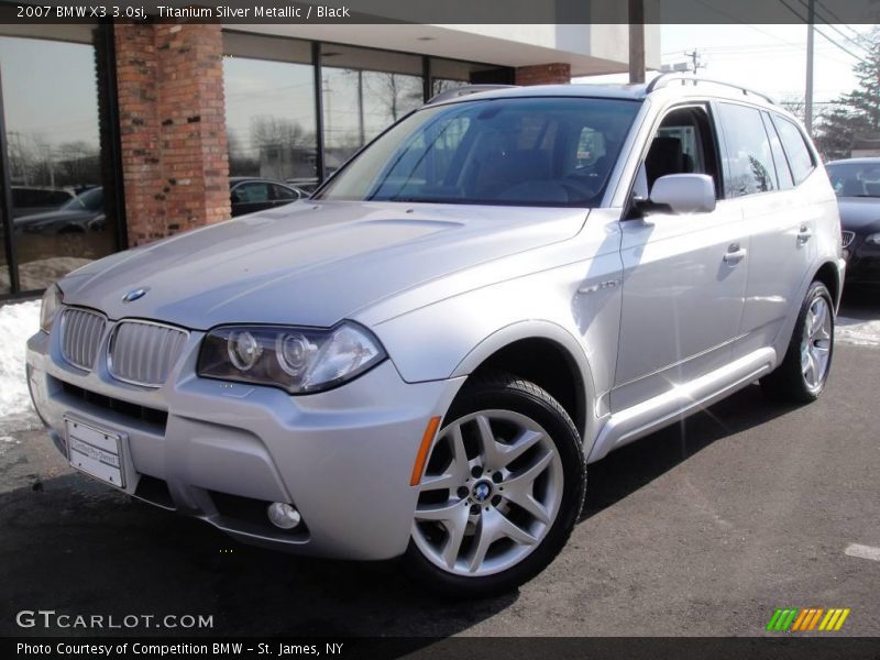 Titanium Silver Metallic / Black 2007 BMW X3 3.0si
