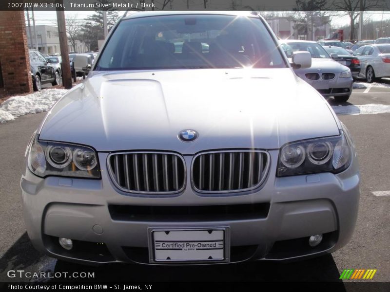 Titanium Silver Metallic / Black 2007 BMW X3 3.0si