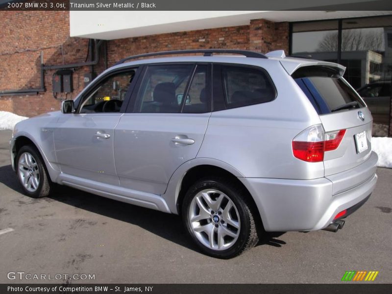 Titanium Silver Metallic / Black 2007 BMW X3 3.0si