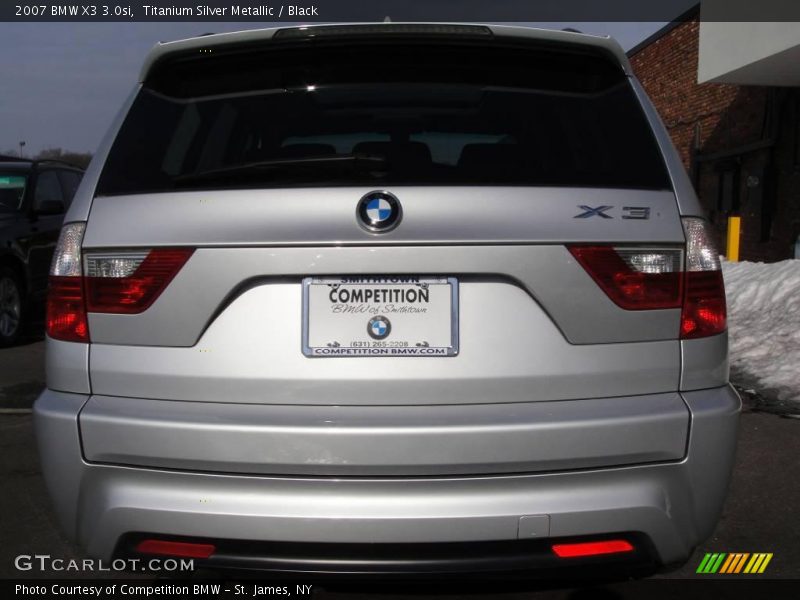 Titanium Silver Metallic / Black 2007 BMW X3 3.0si