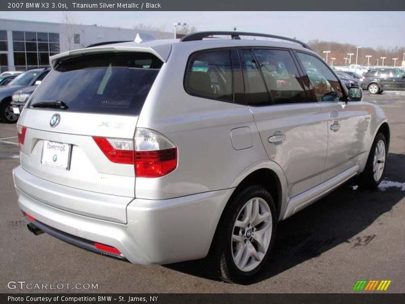 Titanium Silver Metallic / Black 2007 BMW X3 3.0si
