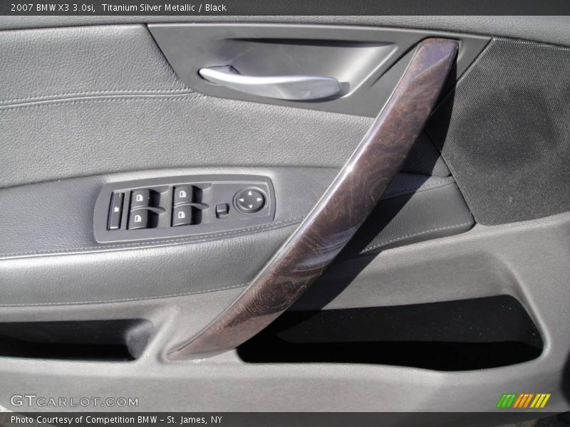 Titanium Silver Metallic / Black 2007 BMW X3 3.0si