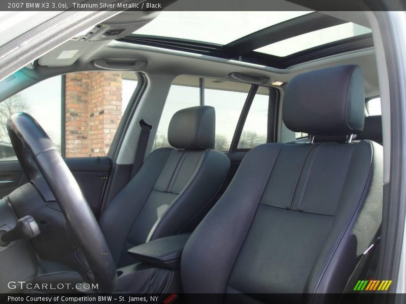 Titanium Silver Metallic / Black 2007 BMW X3 3.0si