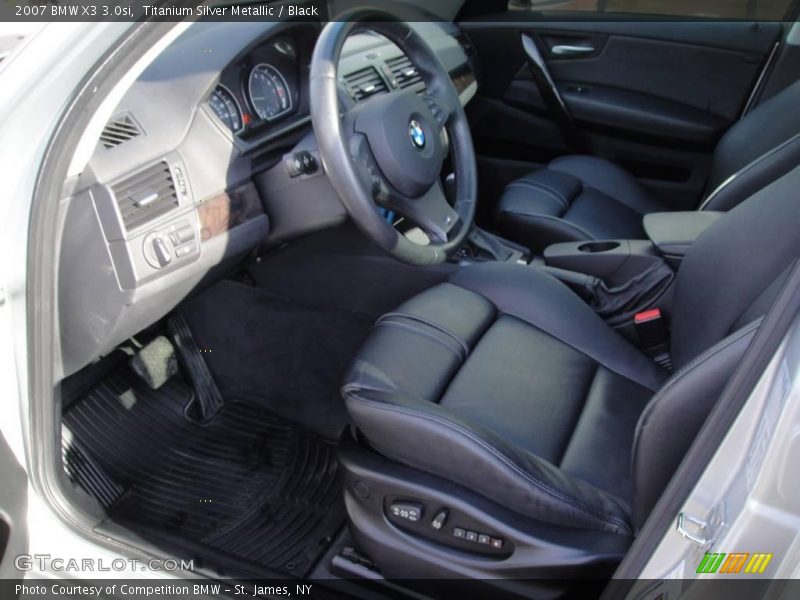 Titanium Silver Metallic / Black 2007 BMW X3 3.0si