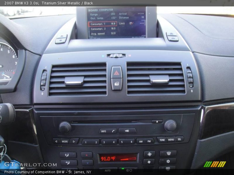 Titanium Silver Metallic / Black 2007 BMW X3 3.0si