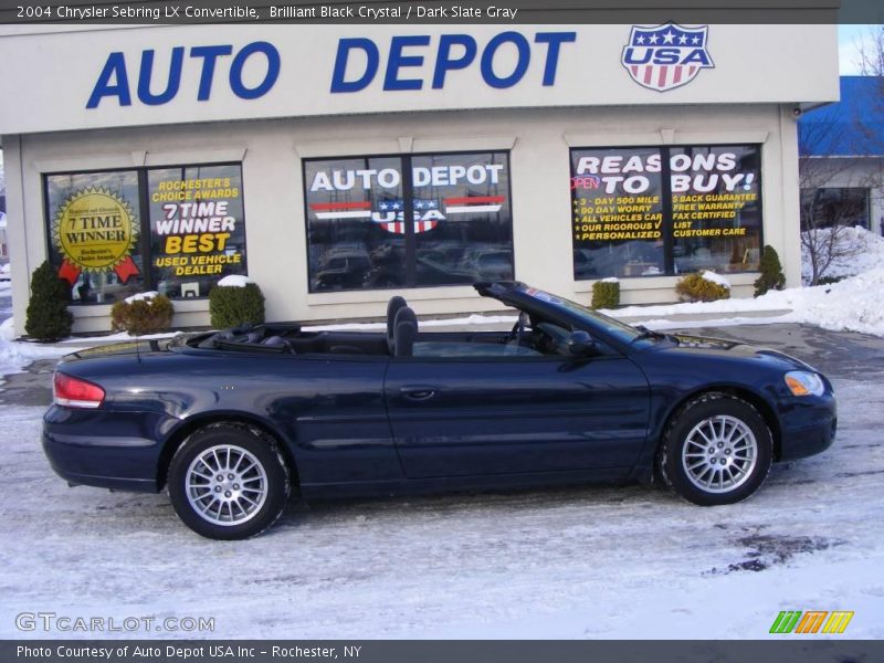 Brilliant Black Crystal / Dark Slate Gray 2004 Chrysler Sebring LX Convertible
