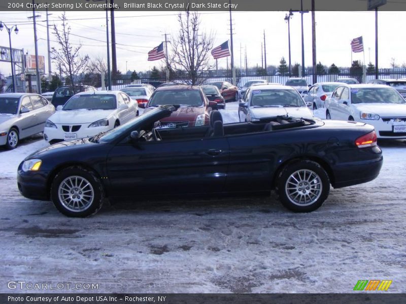 Brilliant Black Crystal / Dark Slate Gray 2004 Chrysler Sebring LX Convertible