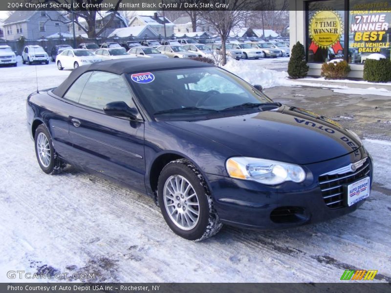 Brilliant Black Crystal / Dark Slate Gray 2004 Chrysler Sebring LX Convertible