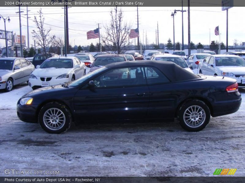 Brilliant Black Crystal / Dark Slate Gray 2004 Chrysler Sebring LX Convertible