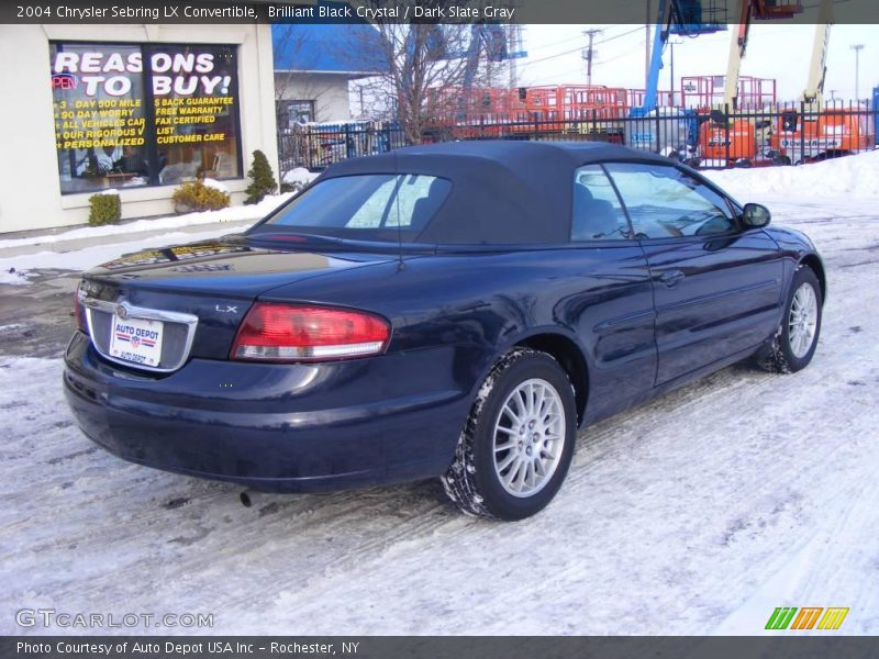 Brilliant Black Crystal / Dark Slate Gray 2004 Chrysler Sebring LX Convertible