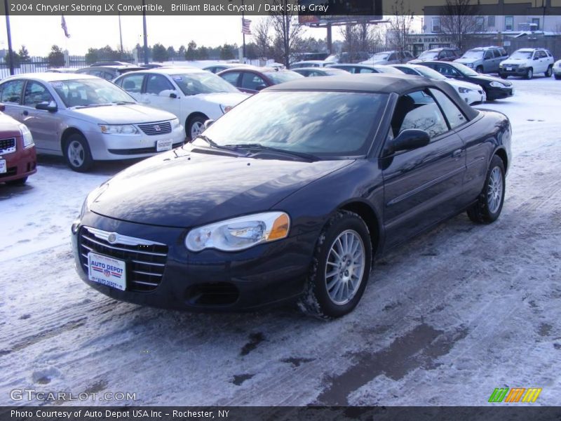 Brilliant Black Crystal / Dark Slate Gray 2004 Chrysler Sebring LX Convertible