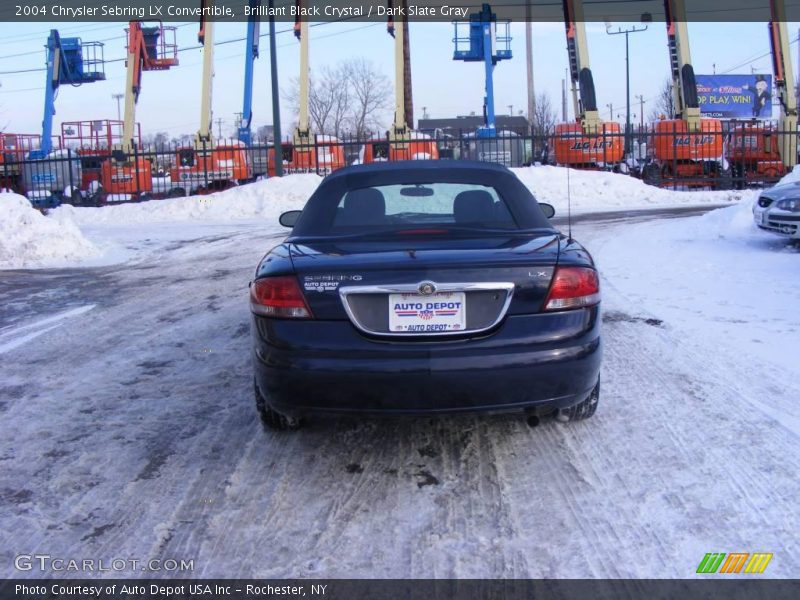 Brilliant Black Crystal / Dark Slate Gray 2004 Chrysler Sebring LX Convertible