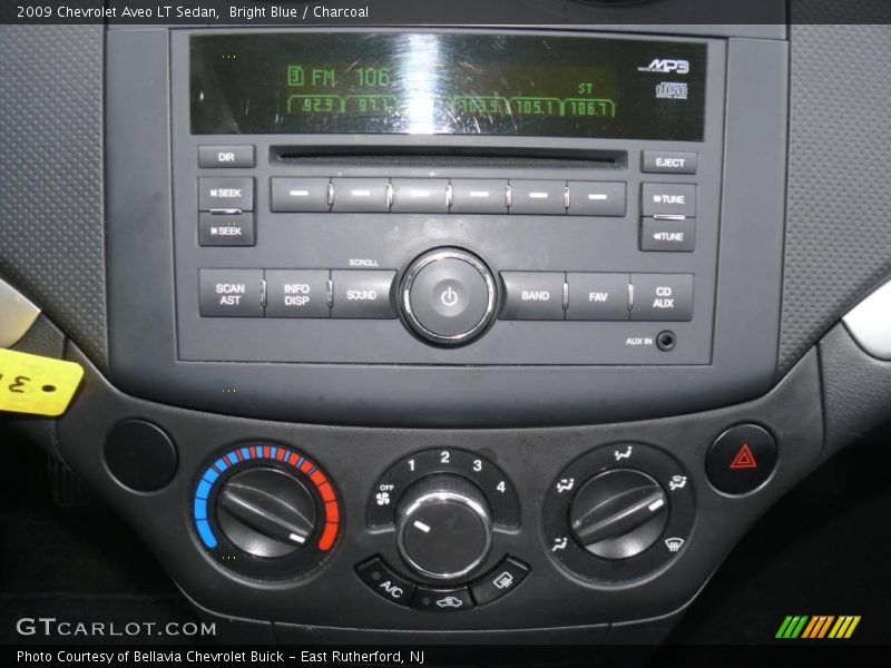 Bright Blue / Charcoal 2009 Chevrolet Aveo LT Sedan
