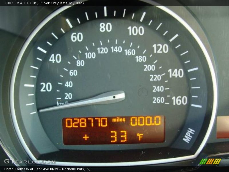 Silver Grey Metallic / Black 2007 BMW X3 3.0si