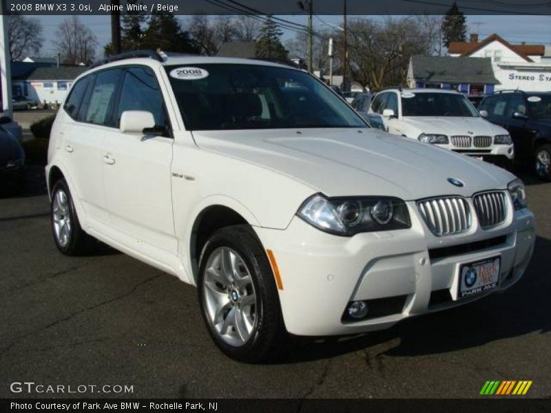 Alpine White / Beige 2008 BMW X3 3.0si