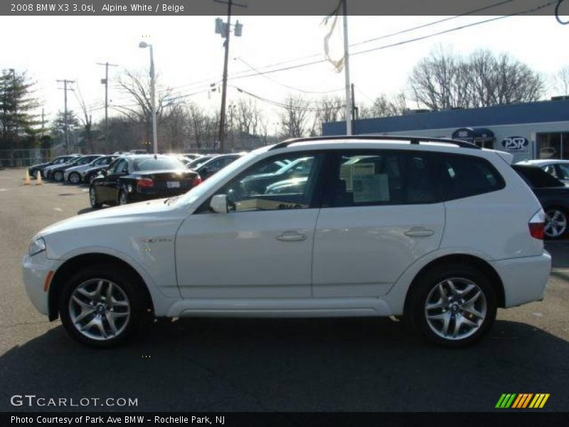 Alpine White / Beige 2008 BMW X3 3.0si