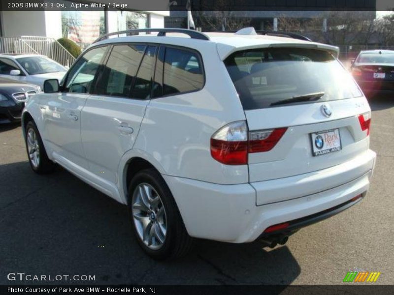 Alpine White / Beige 2008 BMW X3 3.0si