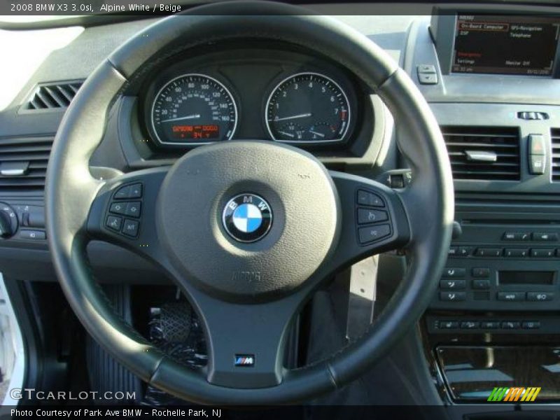 Alpine White / Beige 2008 BMW X3 3.0si