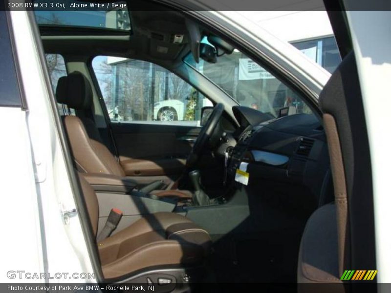 Alpine White / Beige 2008 BMW X3 3.0si