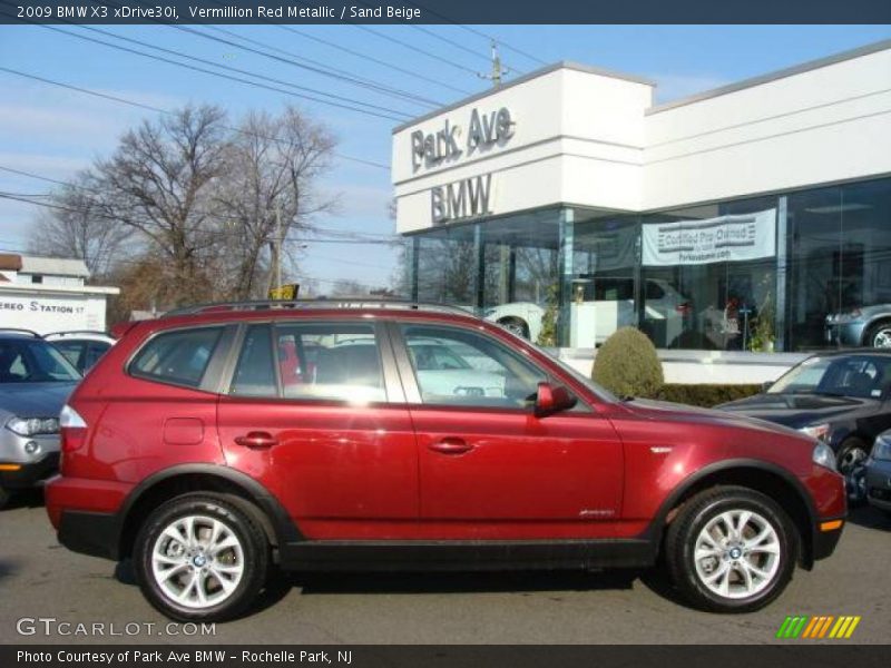 Vermillion Red Metallic / Sand Beige 2009 BMW X3 xDrive30i