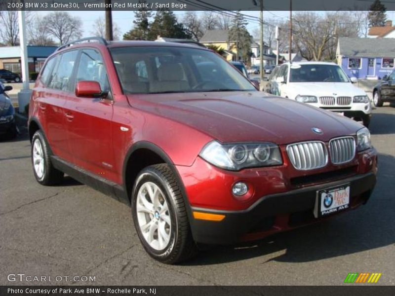 Vermillion Red Metallic / Sand Beige 2009 BMW X3 xDrive30i