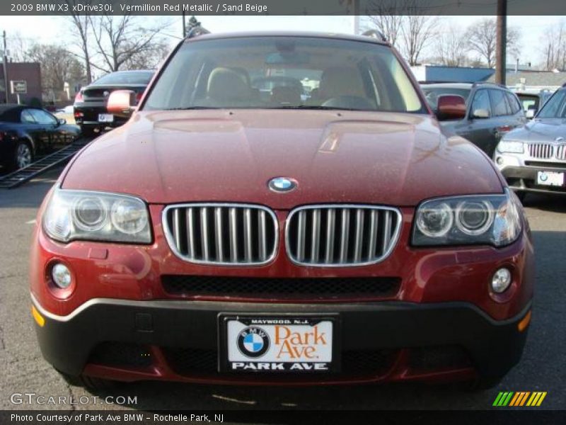 Vermillion Red Metallic / Sand Beige 2009 BMW X3 xDrive30i