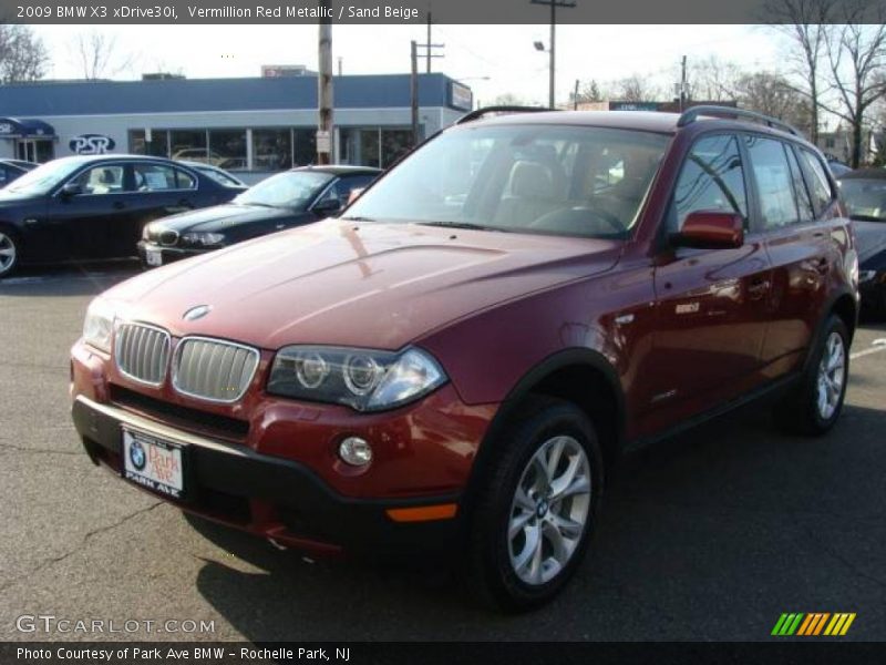 Vermillion Red Metallic / Sand Beige 2009 BMW X3 xDrive30i