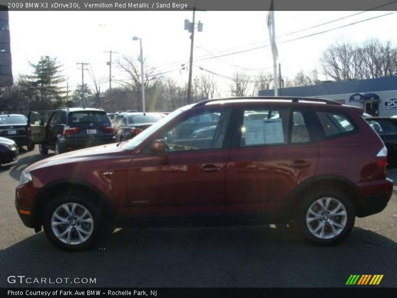 Vermillion Red Metallic / Sand Beige 2009 BMW X3 xDrive30i