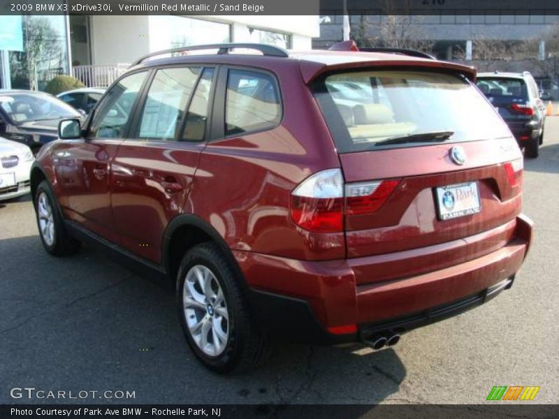 Vermillion Red Metallic / Sand Beige 2009 BMW X3 xDrive30i