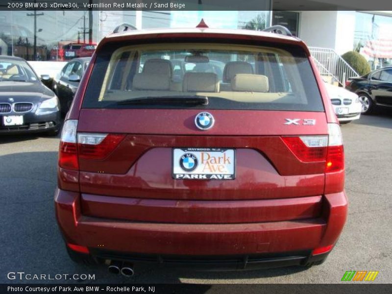 Vermillion Red Metallic / Sand Beige 2009 BMW X3 xDrive30i