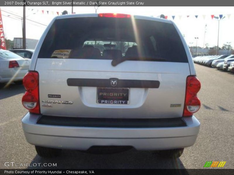 Bright Silver Metallic / Dark Slate Gray/Light Slate Gray 2007 Dodge Durango SLT