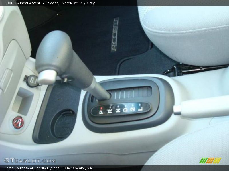 Nordic White / Gray 2008 Hyundai Accent GLS Sedan