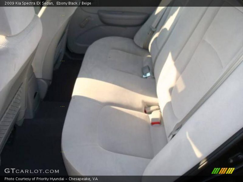 Ebony Black / Beige 2009 Kia Spectra EX Sedan