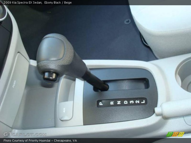 Ebony Black / Beige 2009 Kia Spectra EX Sedan