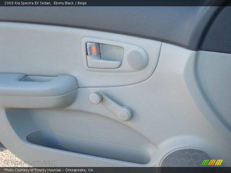 Ebony Black / Beige 2009 Kia Spectra EX Sedan
