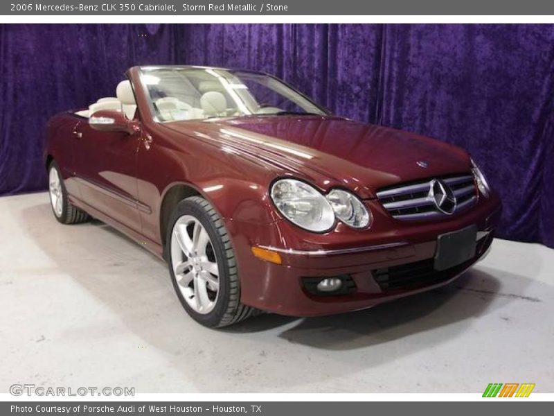 Storm Red Metallic / Stone 2006 Mercedes-Benz CLK 350 Cabriolet