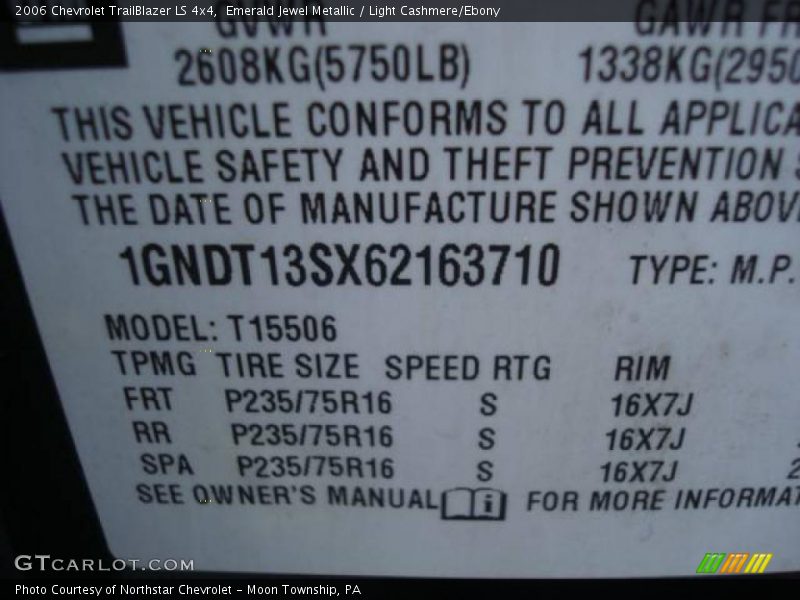 Emerald Jewel Metallic / Light Cashmere/Ebony 2006 Chevrolet TrailBlazer LS 4x4