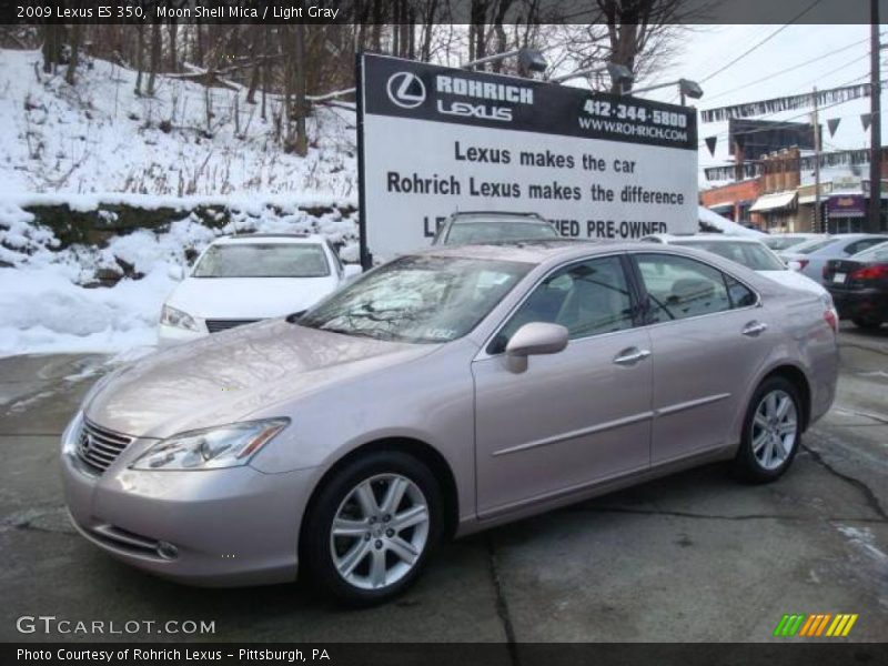 Moon Shell Mica / Light Gray 2009 Lexus ES 350