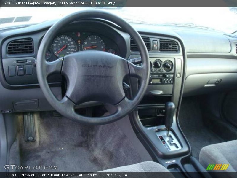 Deep Sapphire Blue Pearl / Gray 2001 Subaru Legacy L Wagon