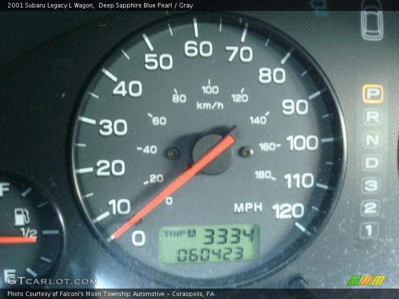 Deep Sapphire Blue Pearl / Gray 2001 Subaru Legacy L Wagon