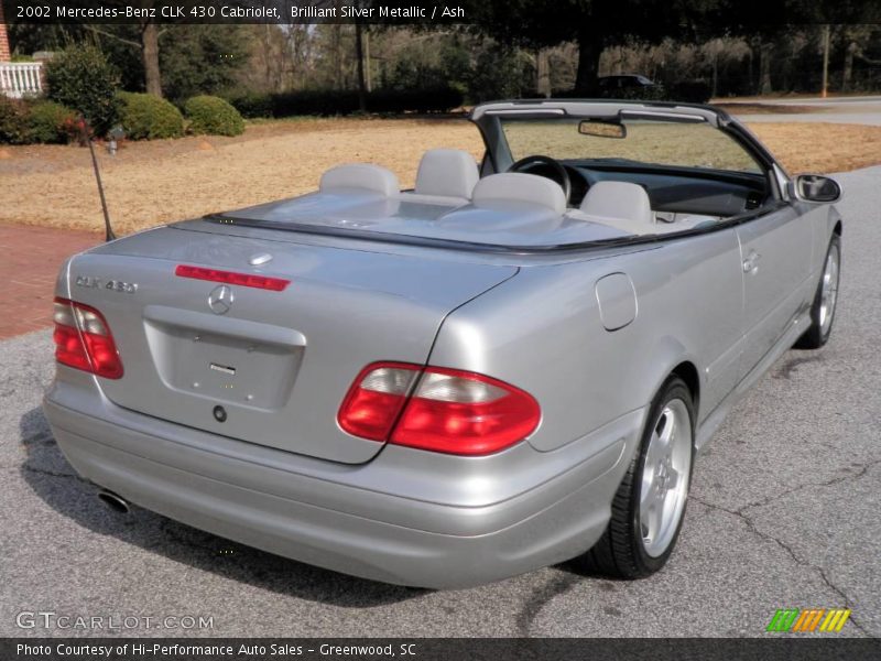 Brilliant Silver Metallic / Ash 2002 Mercedes-Benz CLK 430 Cabriolet