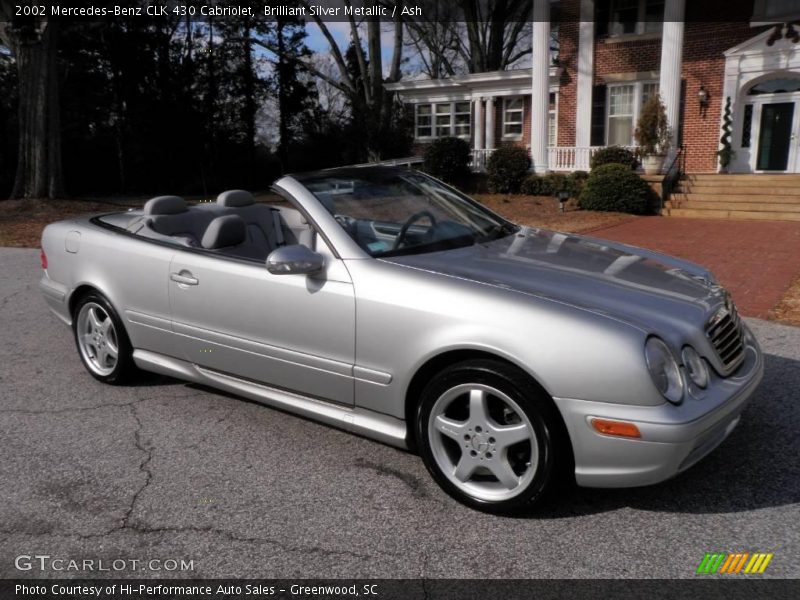 Brilliant Silver Metallic / Ash 2002 Mercedes-Benz CLK 430 Cabriolet