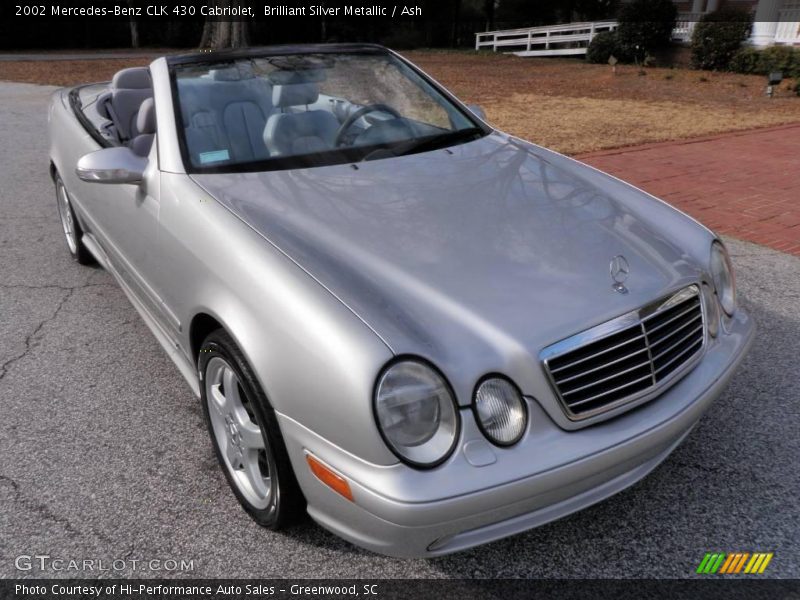 Brilliant Silver Metallic / Ash 2002 Mercedes-Benz CLK 430 Cabriolet