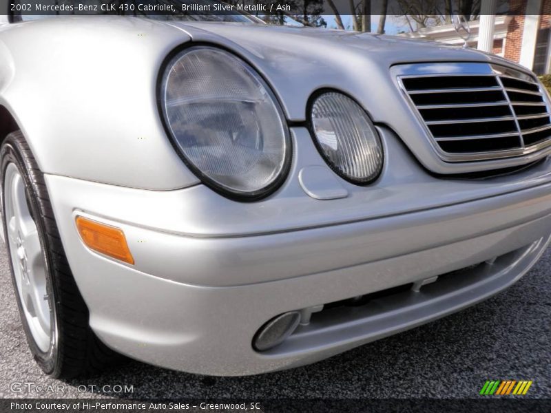 Brilliant Silver Metallic / Ash 2002 Mercedes-Benz CLK 430 Cabriolet