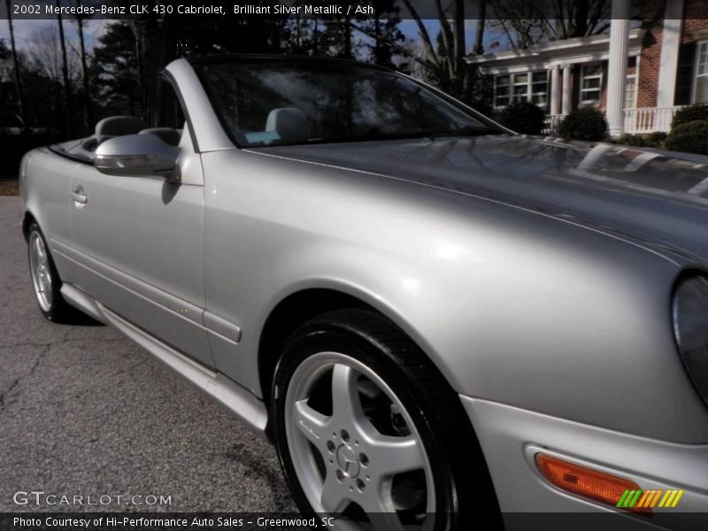 Brilliant Silver Metallic / Ash 2002 Mercedes-Benz CLK 430 Cabriolet